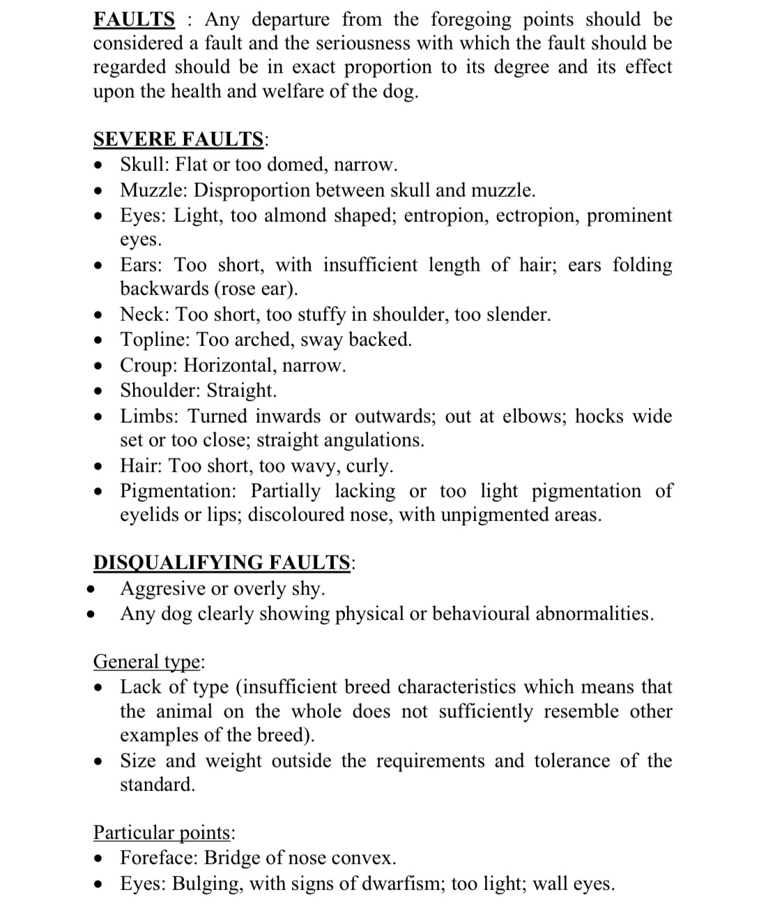 Beach Cotons of PA FCI Breed Standard